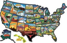 RV State Travel USA Map Vinyl