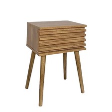Wooden Nightstand Bedside Table with Drawer Natural Side Cabinet Storage Wood