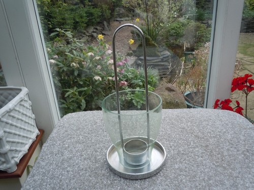 Tea light lantern chrome and - light,
