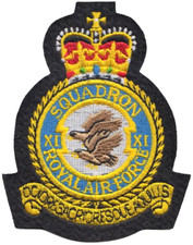 No. XI (11) Squadron Royal Air Force RAF Crest MOD Embroidered Patch - LAST FEW