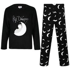 Kids Girls Boys Big Dream Pyjamas 2 Piece Soft Fluffy Loungewear Cosy Pyjama Set