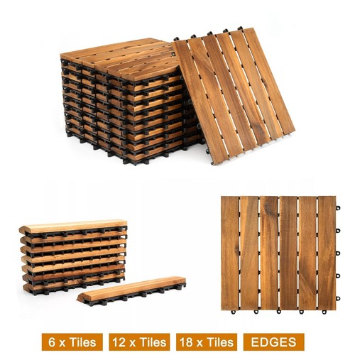 Interlocking wooden decking - interlocking,