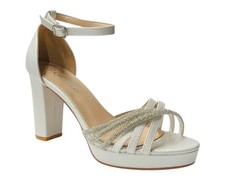 Women's Diamante Block Heel