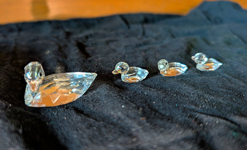 Swarovski crystal glass duck - swarovski,