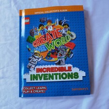 CREATE THE WORLD LEGO INCREDIBLE INVENTIONS OFFICIAL COLLECTORS ALBUM COMPLETE