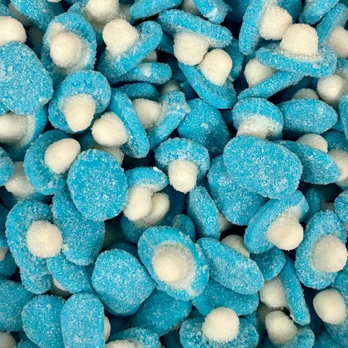 Fizzy blue mushrooms retro - fizzy,