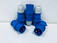 5X BALS BLUE 16AMP 2P+E 240V IP44 MALE PLUG OUTDOOR USE SHORE POWER FREE POST