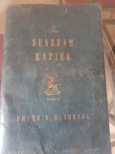 The Sunbeam Rapier Owners Handbook Series III 3 1959 With Lubricants Drawing