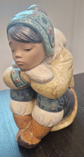 Lladro Pensive Eskimo Boy - 12159 - Boxed - Gres - Francisco Catala