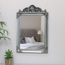 Antique silver wall mirror