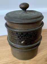 Vintage N. Greening & Sons Brass Mesh Small Test Sieve, Baird & Tatlock London