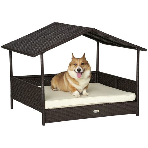 Pawhut wicker dog house - pawhut,