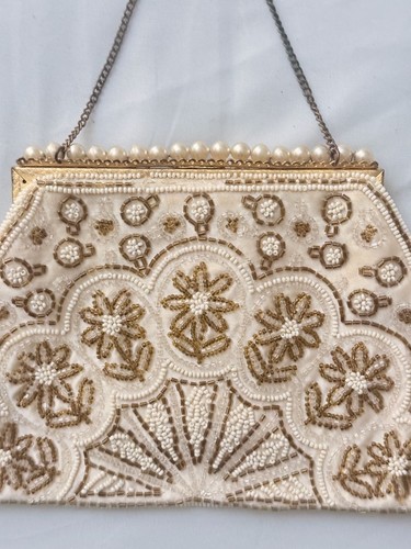 Vintage floral beaded - beaded, evening