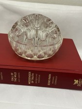 Large Vintage 18 Hole Heavy Glass Flower Frog Christmas Autumn Flower Arranging