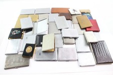 Antique Vintage Cigarette Case EPNS Tobacciana Collectables Leather Floral Brass