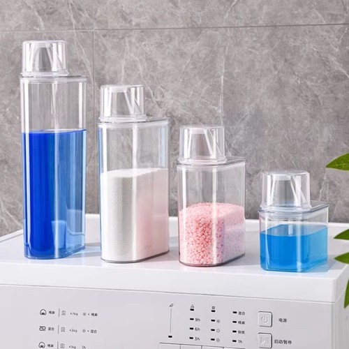 Transparent laundry pod - transparent, bucket