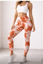 Tie Dye Orange Leggings Dance