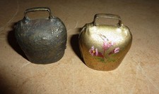 2 lovely old metal Cow Bells