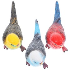 3 Pcs Plastic Parrot Ornament