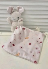 Kaloo Mouse Comforter Pink & Beige Plush Baby Toy Soft Sleep Blankie Mice
