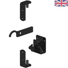 Durable Wrought Iron Gate Hinges Fixing Kit - Galvanised & Powder Coated Black
