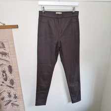 M&S Women Ladies Chocolate Coated High Rise Jeggings Size UK 10 Regular Length