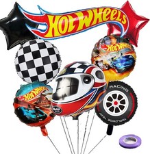 8 Pcs Hot Wheels Foil Balloons
