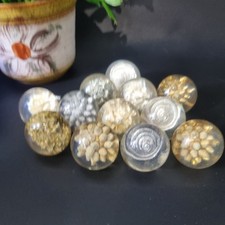 Vintage Set Of 12 Door Cupboard Knobs Hardware Silver Gold Decoration