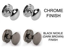 Chrome or Black Nickle Round Internal Door Knobs SETS Mortice Door Handles