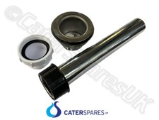 190mm COMMERCIAL SINK WASTE PLUG STAND PIPE AND DRAIN OUTLET KIT 70MM FLANGE 48M