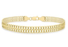 9CT Yellow Gold Double-Curb