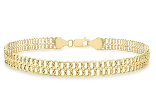 9ct yellow gold double - yellow, double-curb