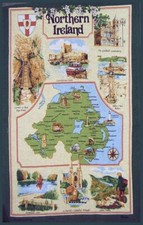 Northern Ireland Map Tea Towel