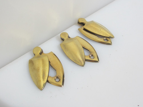 Victorian brass keyhole cover - keyhole,