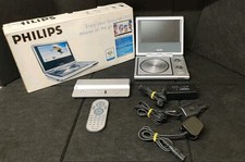 Philips PET710 Mini Portable DVD Player 7” With Box & Accessories TESTED 