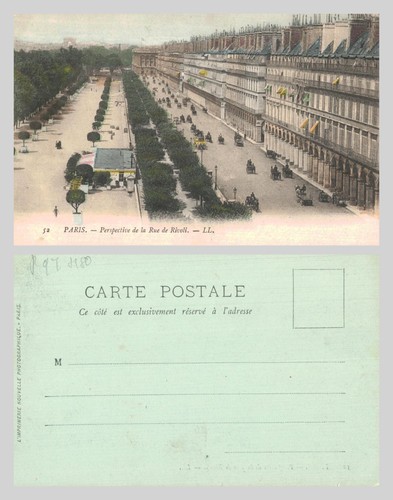 Vintage postcard paris rue - vintage,