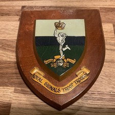 VINTAGE BRITISH FORCES ROYAL SIGNALS TROOP TROODOS CYPRUS SHIELD/PLAQUE