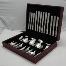 Kings pattern Newbridge 44 Piece canteen of silver service cutlery for six