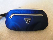 New Without Tag Designer ? GUESS ? Navy Blue Bumbag  Zip Compartment (Club)
