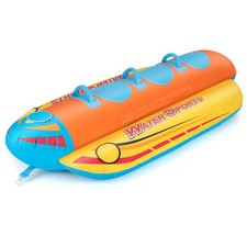 Towable Tube for Boating 1-3 Riders Inflatable Banana Boat w/Full Nylon Cover