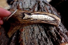 Antler handle with fish pike