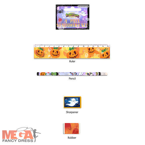 4pc halloween stationery set - 4pc,