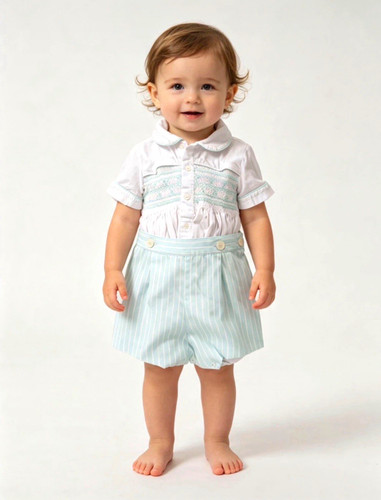Boys cotton woven smock 18 - cotton,