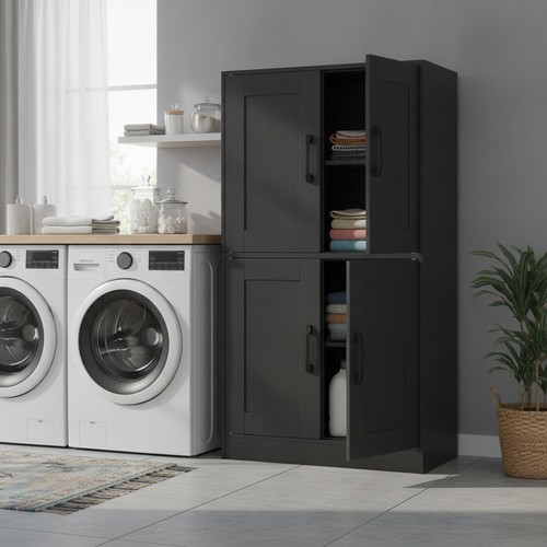 Tall kitchen cupboard black - tall,