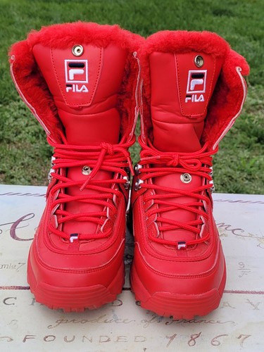 Fila disruptor red boot fur - boot,