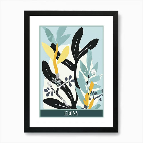 Ebony tree flat illustration - tree,