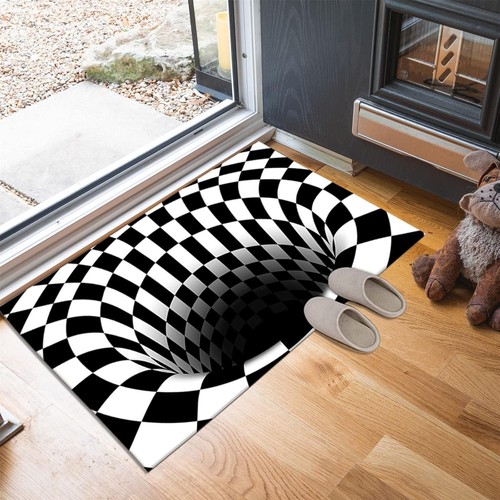 Optical illusion vortex rug - illusion,