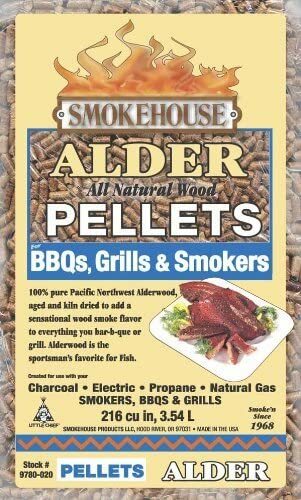 Alder wood smoking pellets - alder,