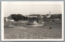 CALDEY ISLAND Real Photo Postcard Housing Estate Tenby Pembrokeshire Wales RPPC
