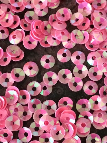 Sequins 4mm rose - rose, ab
